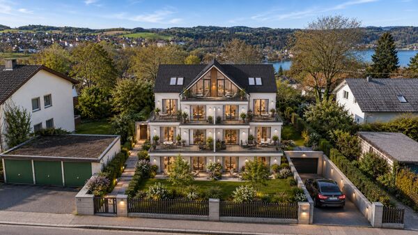 Mehrparteienhaus Straßenansicht mit Tiefgarage_Visualisierung