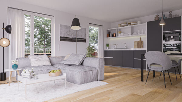 Wohnzimmer OG - Visualisierung