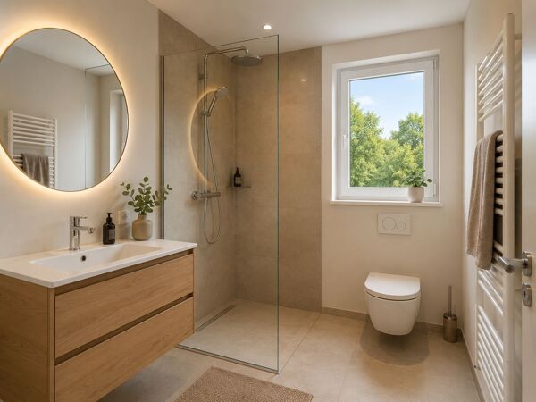 Badezimmer mit Fenster