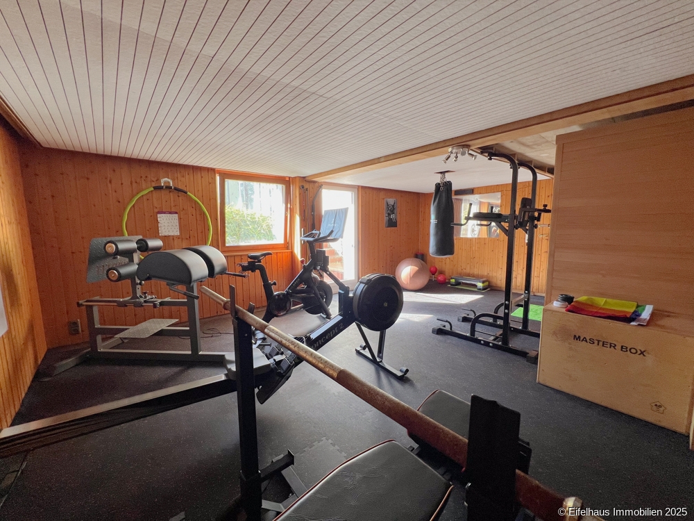 Home-Gym mit Saunabereich