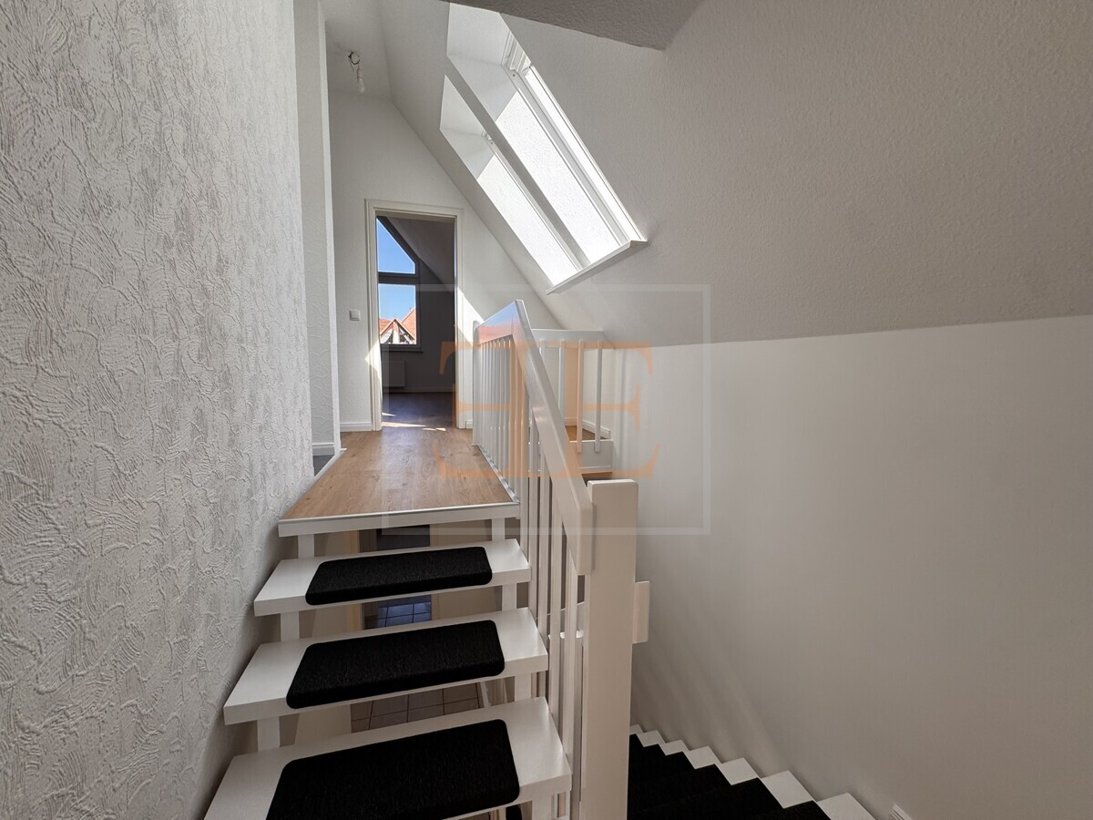 Treppe zum Kinderzimmer 2 im Studiogeschoss