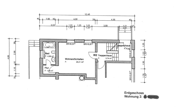 Grundriss Erdgeschoss Apartement