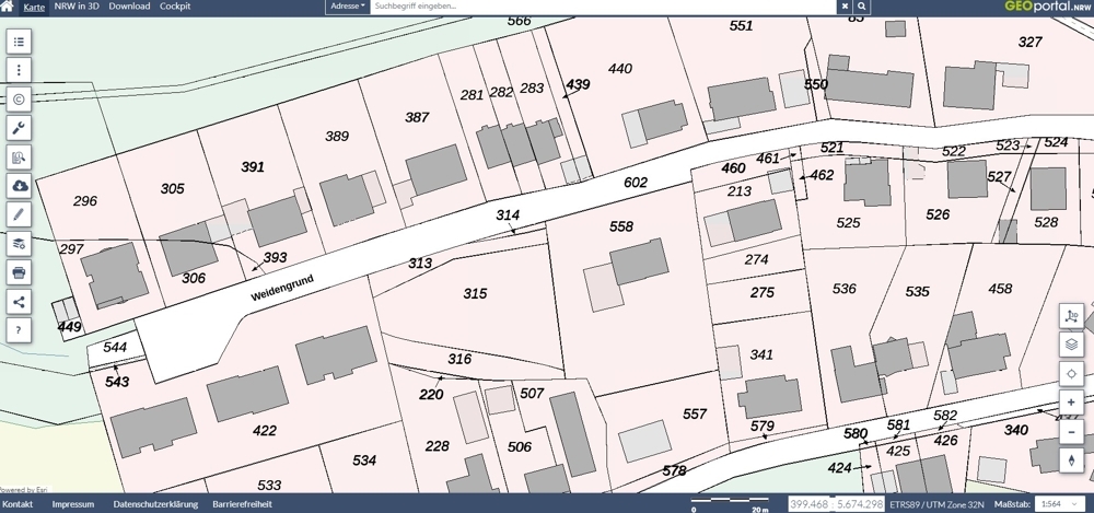 Flurkarte (Quelle Geodatenportal)