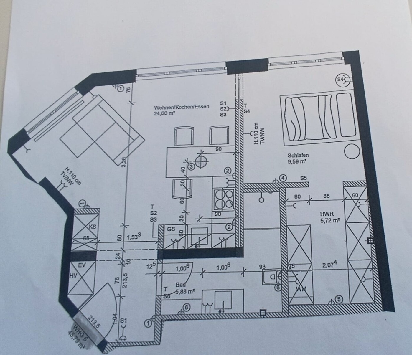 Grundriss Wohnung 6