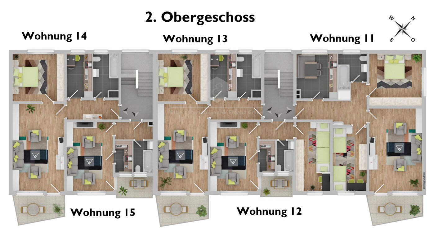 Grundriss Ten-Welberg-Str. 2+4 , 2. OG