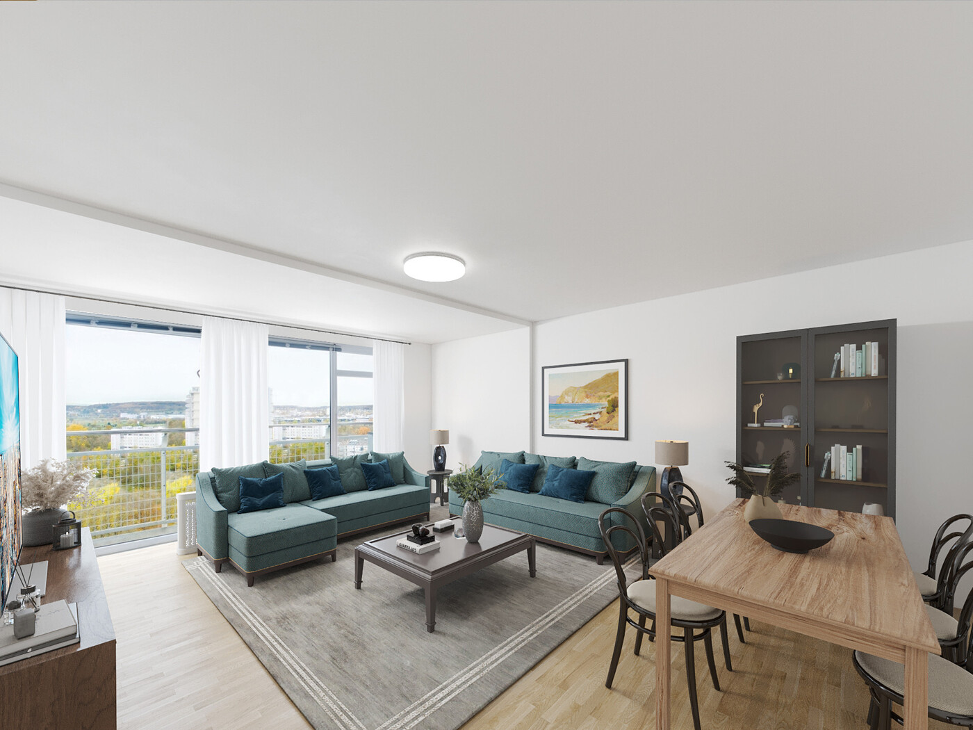 Wohnzimmer visualisiert