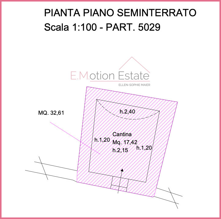 Cantina strada - Keller unter GarageBGF32,61m2_Tremosine