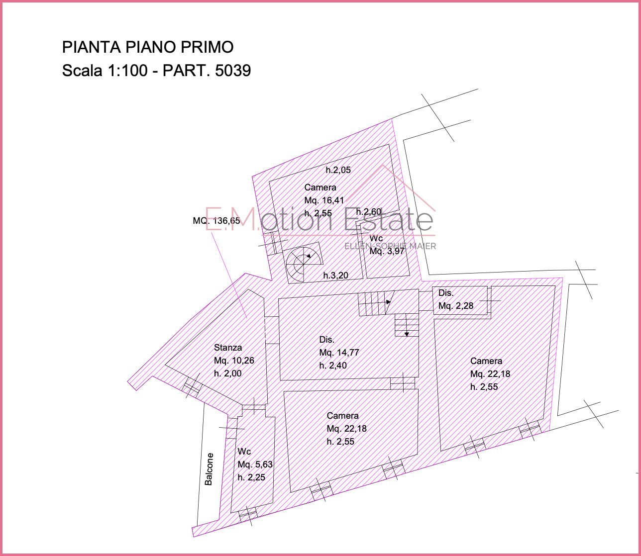 Piano primo - Erster Stock BGF136,65m2_Tremosine