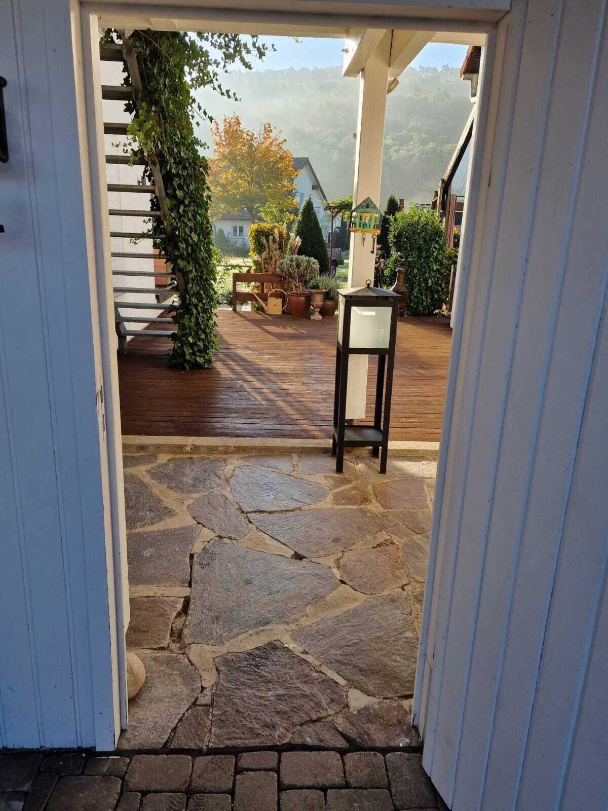 Blick auf die Terrasse