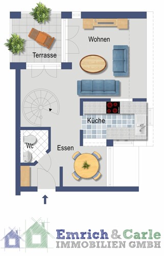 Grundriss untere Etage