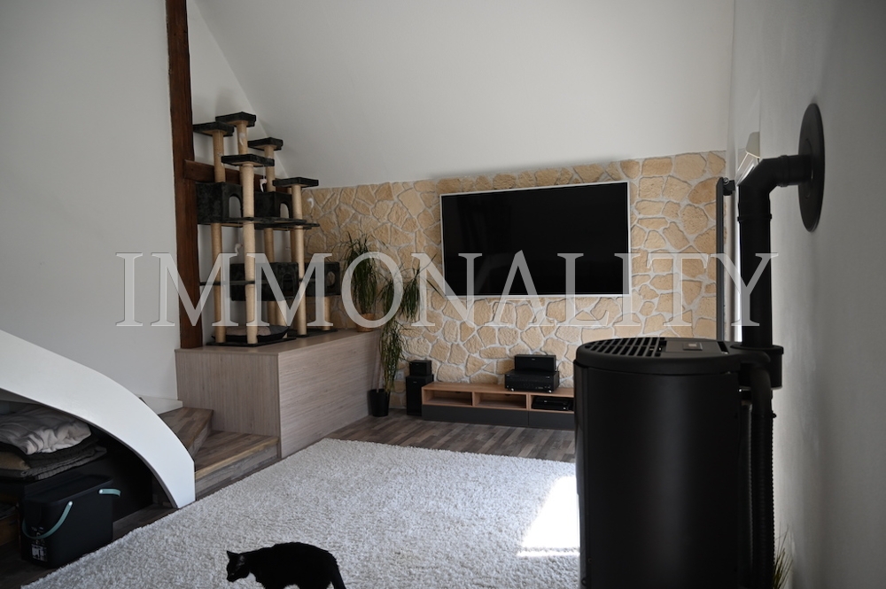 Wohnzimmer mit Pellettofen