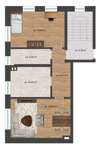 Grundriss - Pfarrstrasse - links
