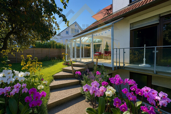 Außenanlage zum Wohnhaus