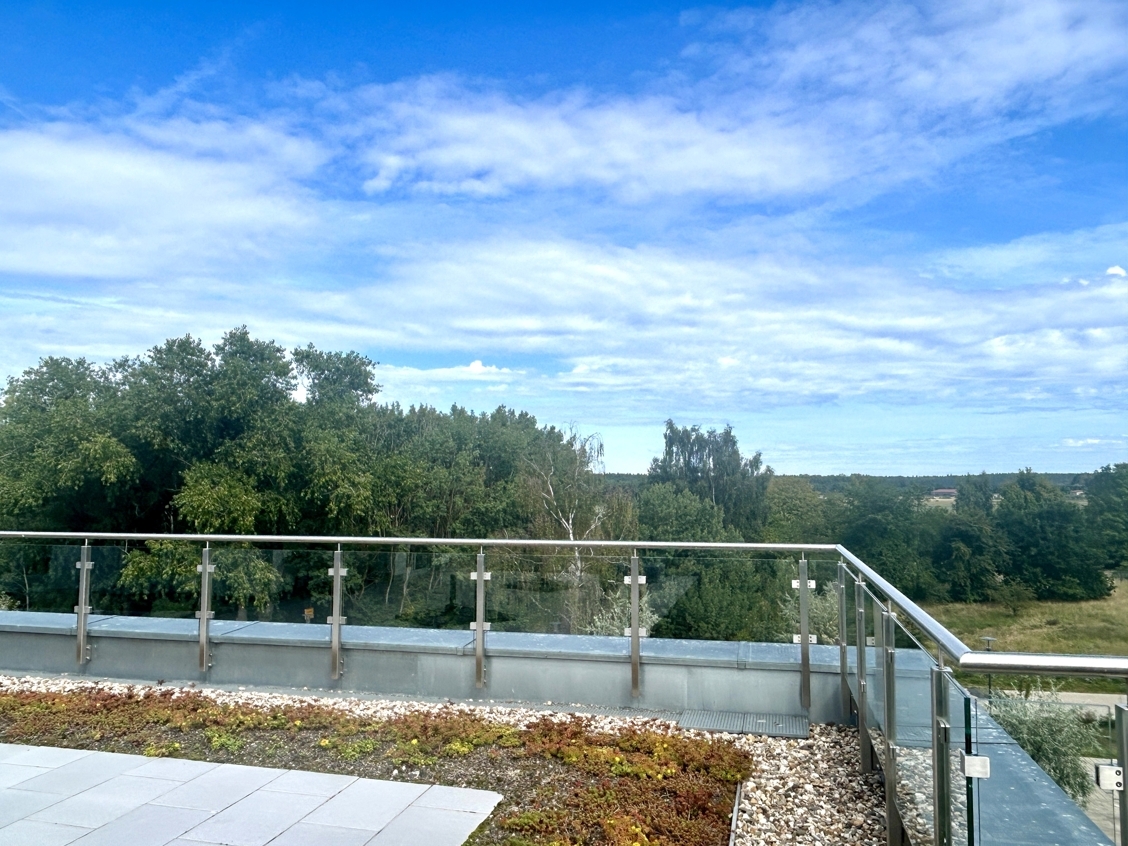 Moderne Ferienwohnungen auf Usedom direkt am Stettiner Haff – DG Blick von der Dachterrasse