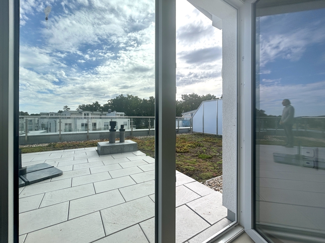 Moderne Ferienwohnungen auf Usedom direkt am Stettiner Haff – DG Saunabereich Dachterrasse