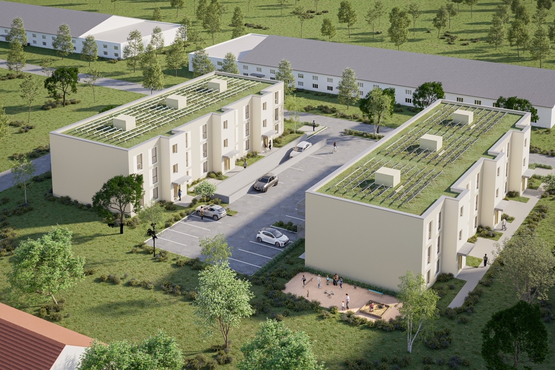 18 Neubauwohnungen mit Tiefgarage - für Selbstnutzer und Kapitalanleger – Neubau Babenhausen - Luftbild