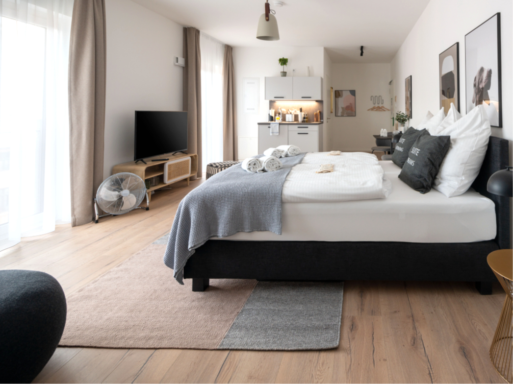 44 exklusive, vollmöblierte Apartments - TUM fußläufig – Studentenapartments - Rendering 2a