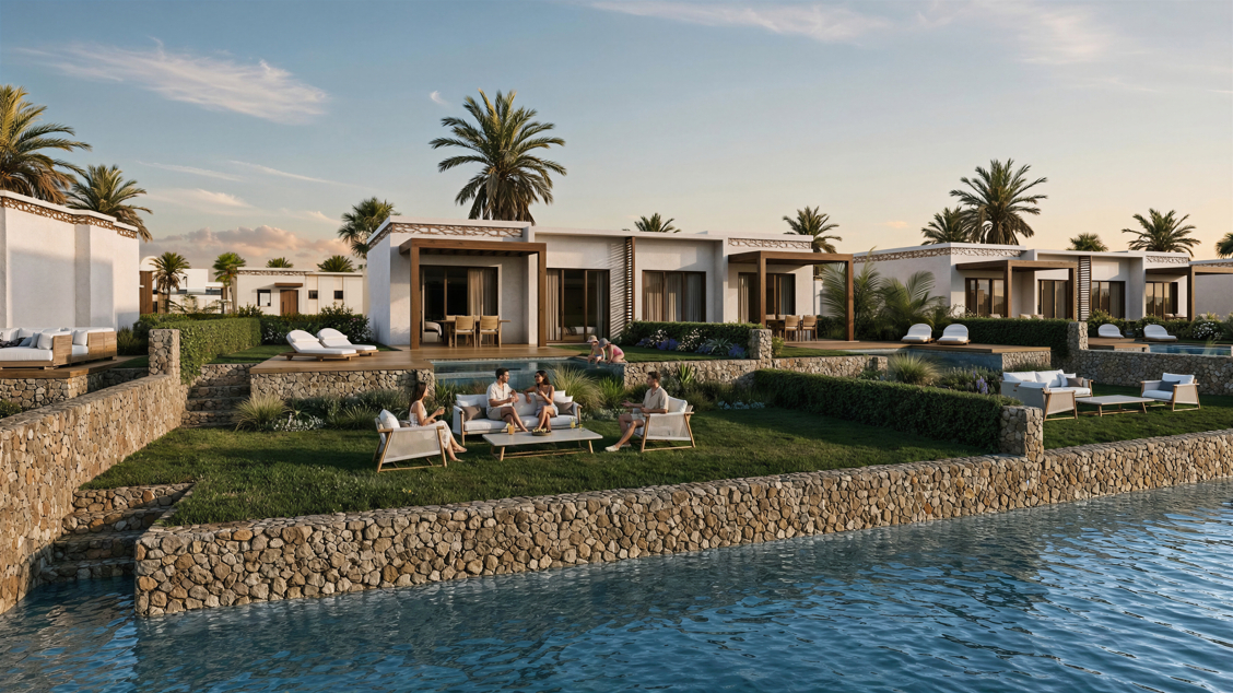 Villas mit direktem Wasserzugang in Omans Süden Salalah - direkt am Meer – Doppelhaus-Villa