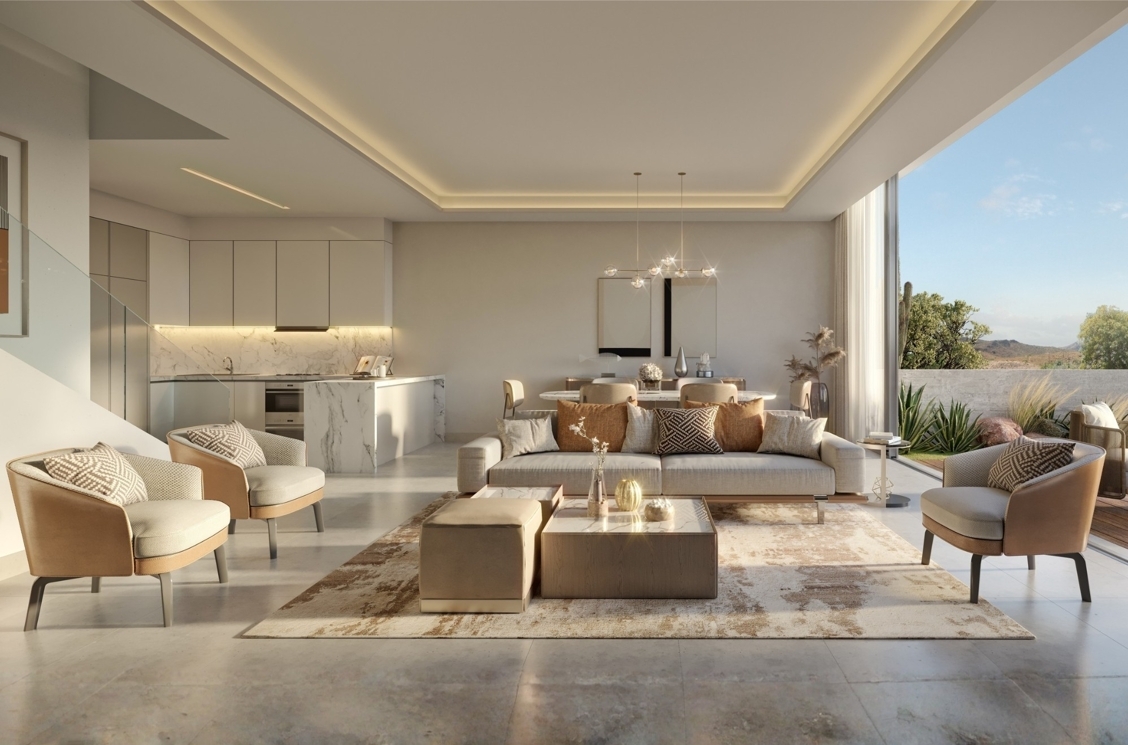 4-Zimmer-Reihenhaus-Villen in AIDA bei Maskat – 130 Meter über dem Golf von Oman – Reihenhaus-Villa Wohnbereich