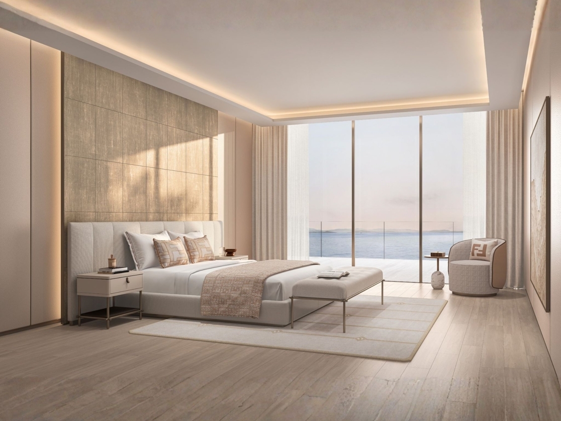 Oceanfront Villas bei Maskat – Interieur von FENDI Casa – 130 m über dem Meer – Oceanfront Villa | Interior FENDI Casa