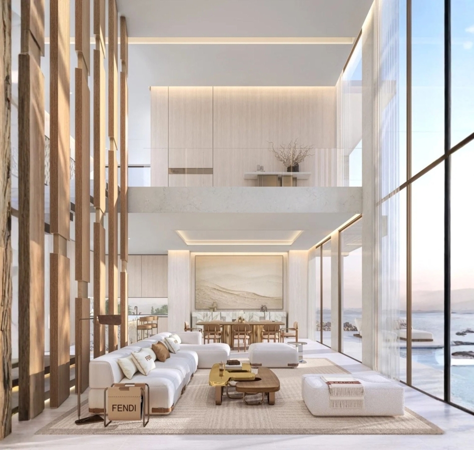 Oceanfront Villas bei Maskat – Interieur von FENDI Casa – 130 m über dem Meer – Oceanfront Villa | Interior FENDI Casa