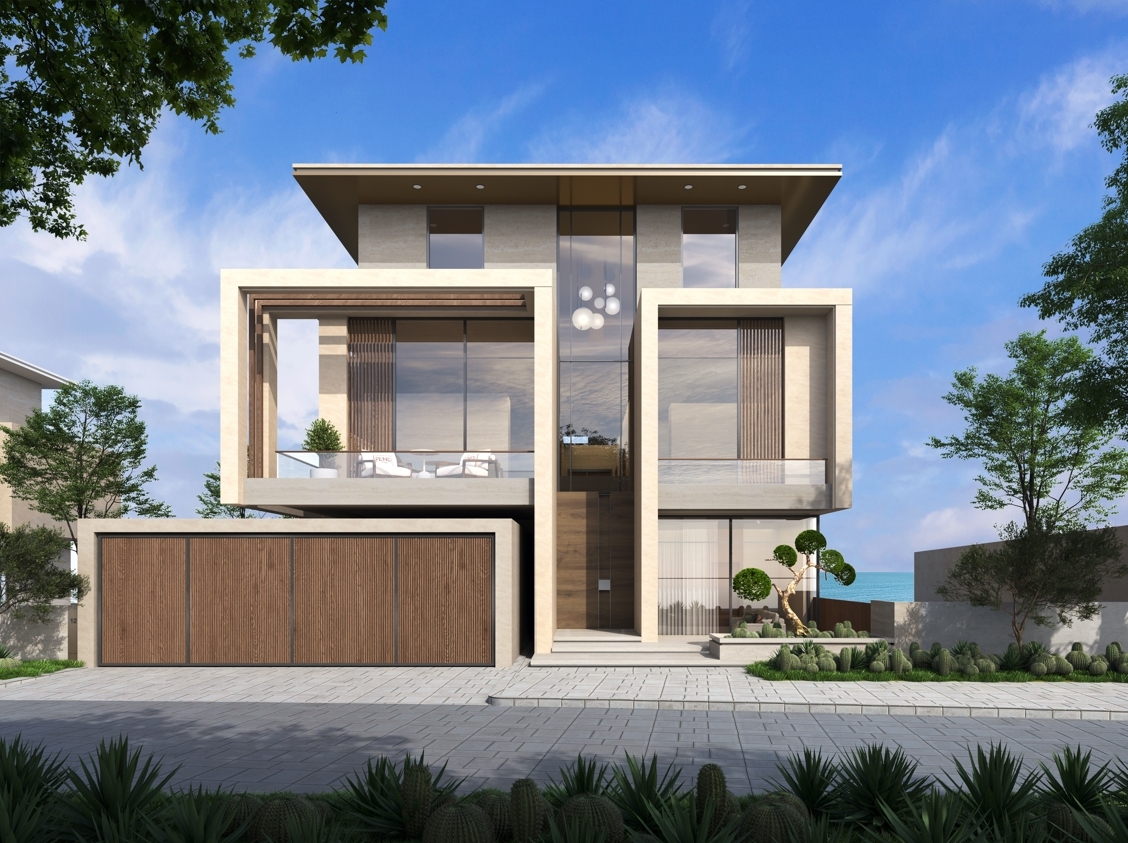 Oceanfront Villas bei Maskat – Interieur von FENDI Casa – 130 m über dem Meer – Oceanfront Villa Außenansicht 1