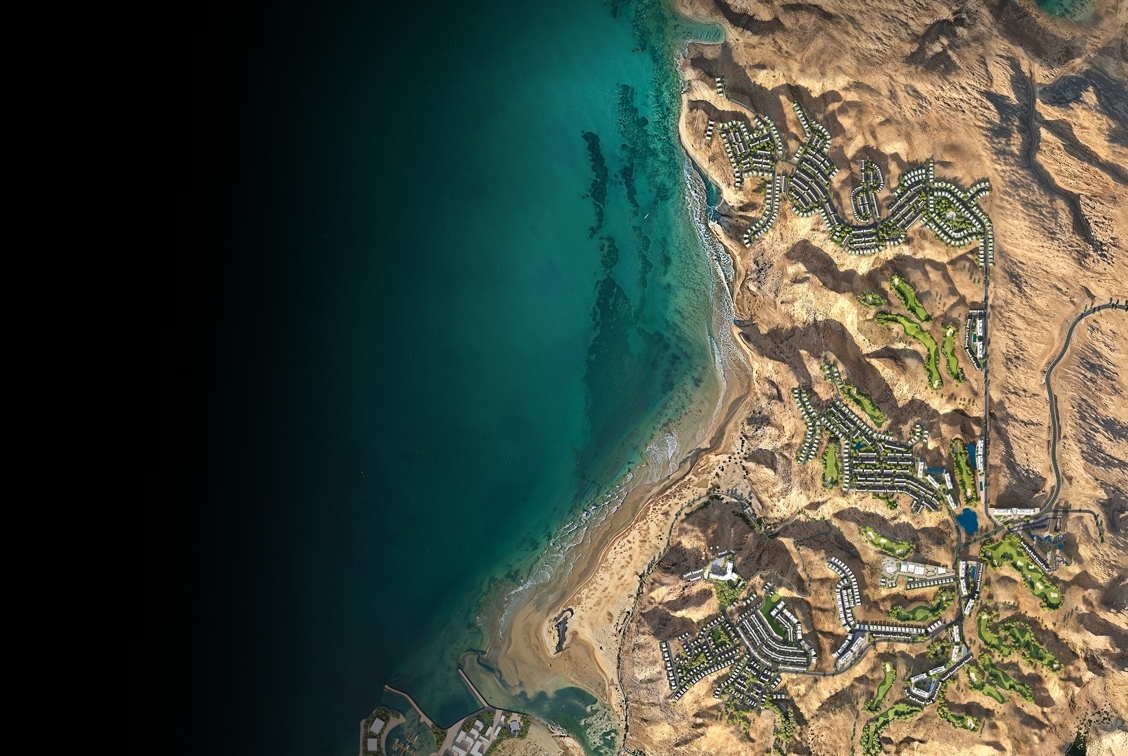 Oceanfront Villas bei Maskat – Interieur von FENDI Casa – 130 m über dem Meer – AIDA Masterplan