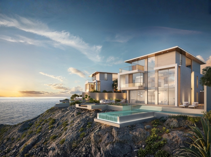Oceanfront Villas bei Maskat – Interieur von FENDI Casa  – 130 m über dem Meer
