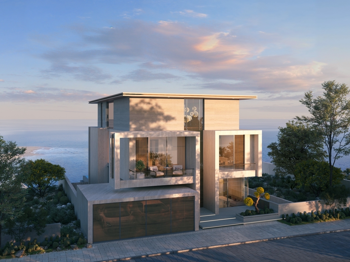 Oceanfront Villas bei Maskat – Interieur von FENDI Casa – 130 m über dem Meer – Oceanfront Villa Außenansicht 2