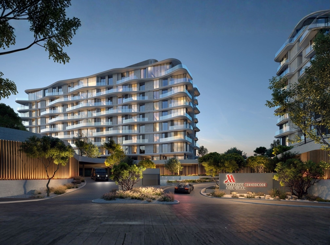 Marriott Residences bei Maskat – möblierte Apartments am Golfplatz – Marriott Residences Außenansicht 2