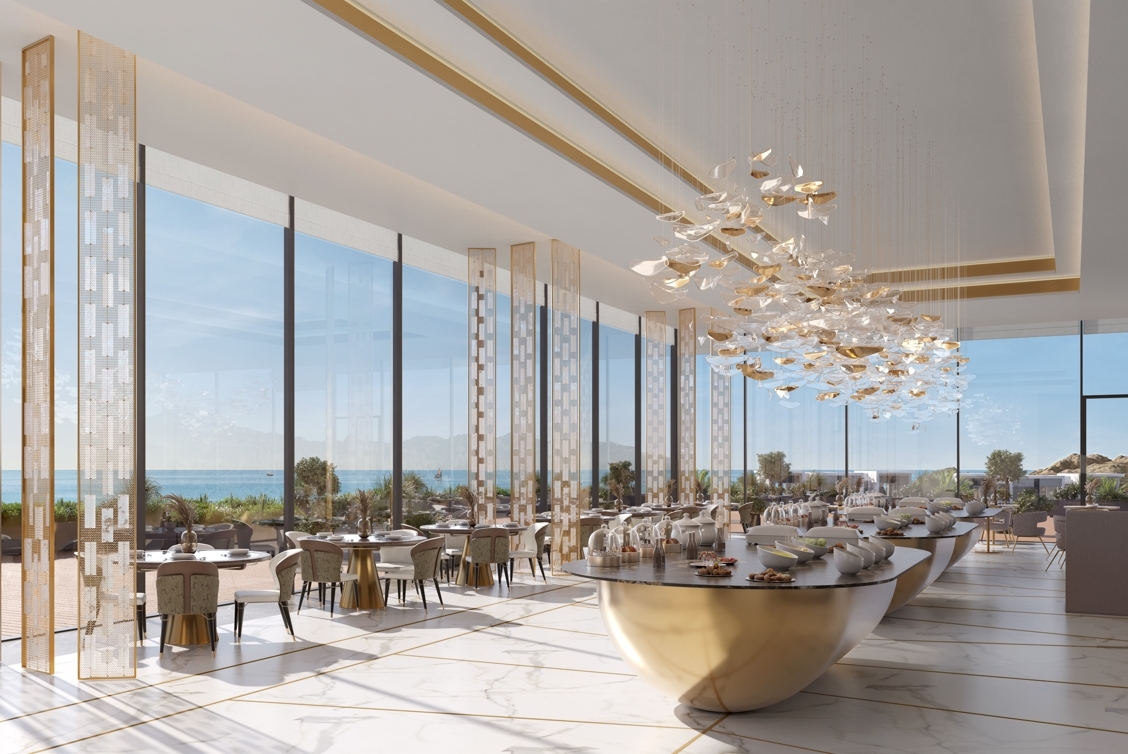 Marriott Residences bei Maskat – möblierte Apartments am Golfplatz – Restaurant im Hotel