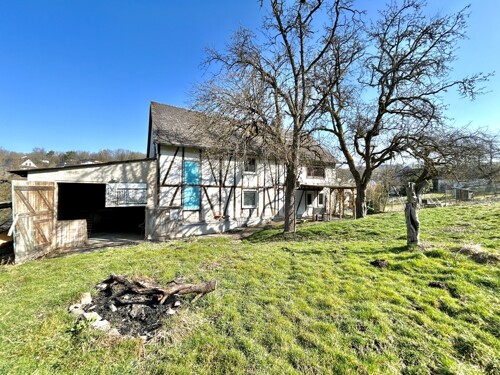 Rückansicht mit Stall