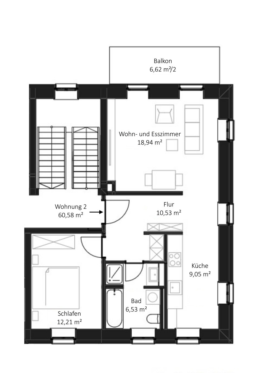 Wohnung 5, 2. OG