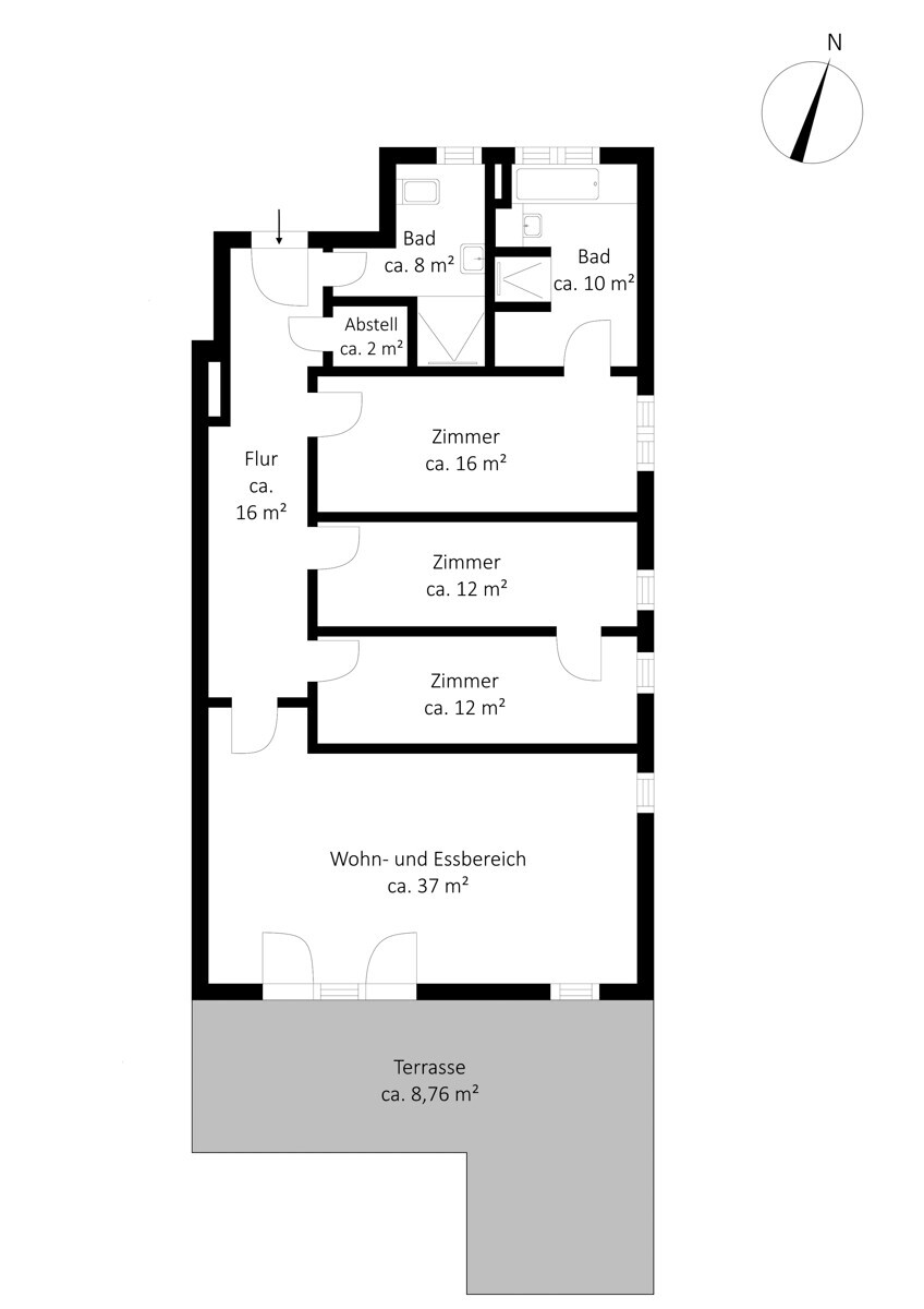 Erdgeschoss links AB
