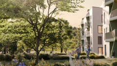Visualisierung Garten mit altem Baumbestand (unverbindlich)