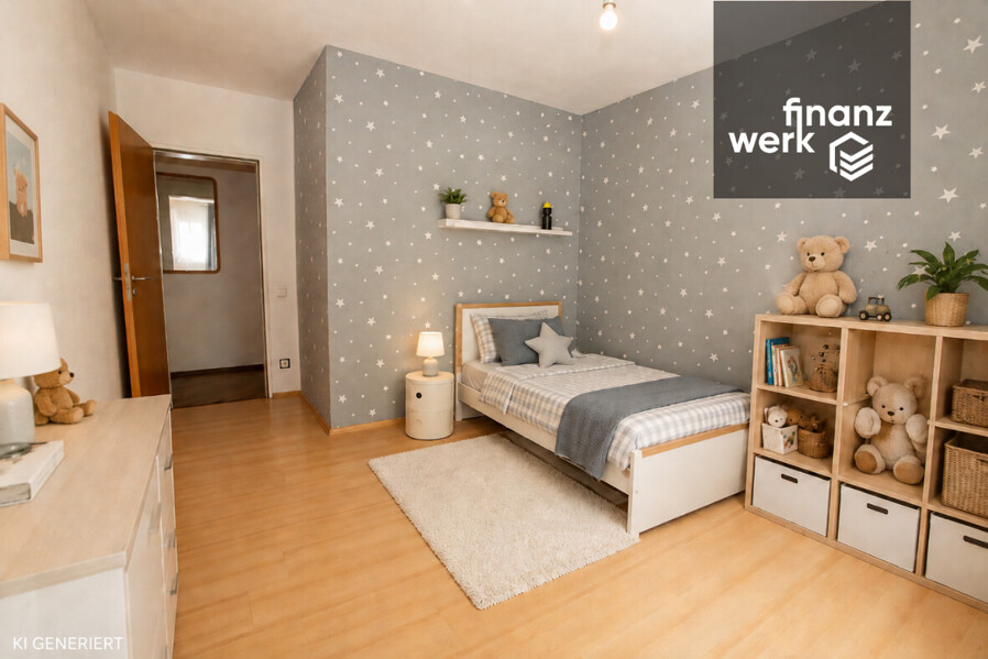 Platz für die ganze Familie: Bezugsfreie 5,5-Zimmer-Wohnung mit Balkon ins Grüne – Köln-Porz – Kinderzimmer KI