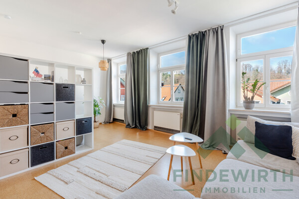 Wohnbereich mit Blich auf den Kalvarienberg