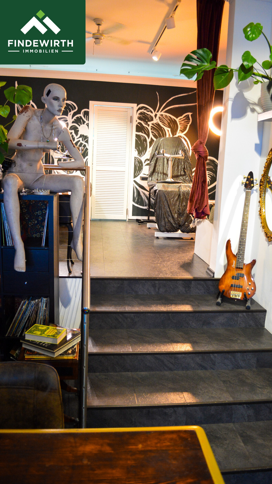 Treppen zum oberen Bereich