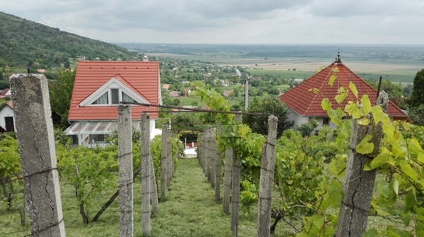Sicht auf Haus (li) Richtung Kroatien