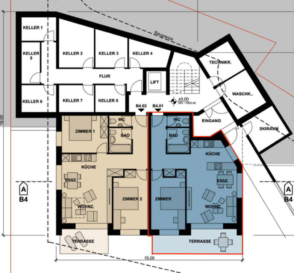 Apartment B4.01 layout