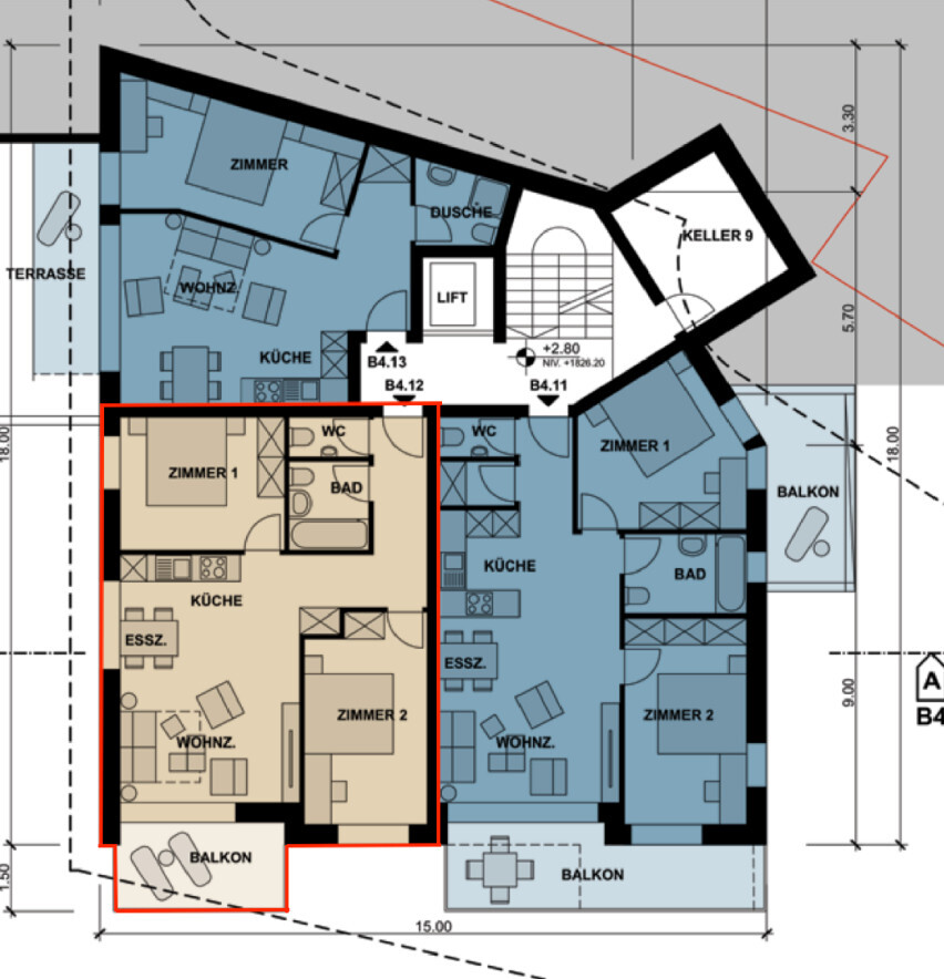 Apartment B4.12 layout