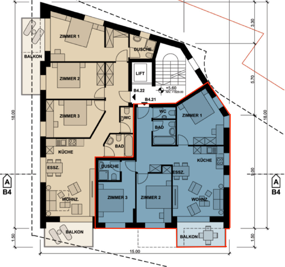 Apartment B4.21 layout