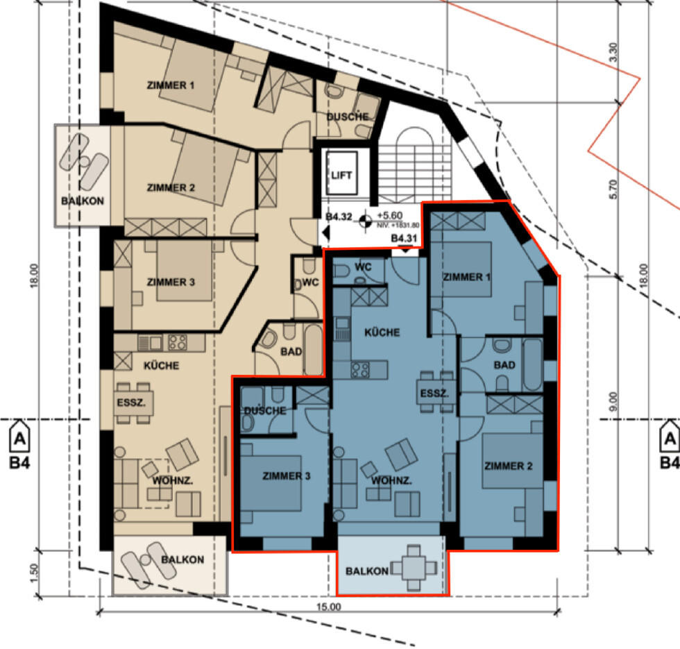 Apartment B4.31 layout