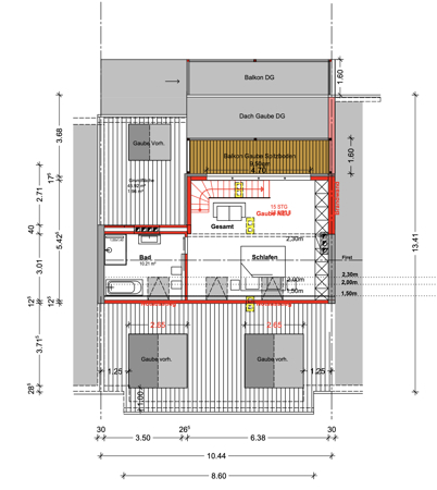 Grundriss Spitzboden