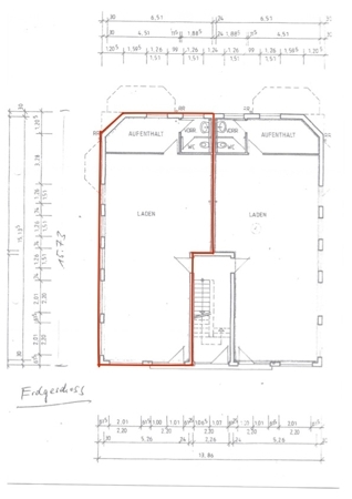 Grundriss EG farblich markiert