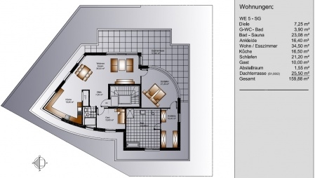 Grundrisse Penthouse Neubau Wittbräucker Str.