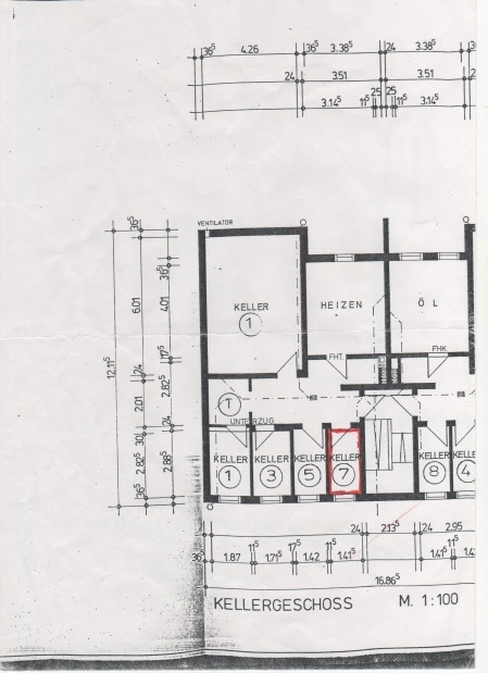 Grundriss Keller