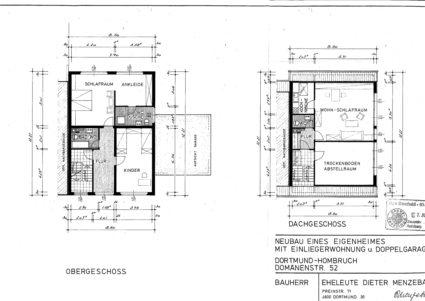 Grundrisse_Ober-, Dachgeschoss