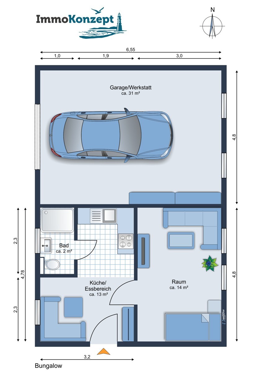 Grundriss Bungalow