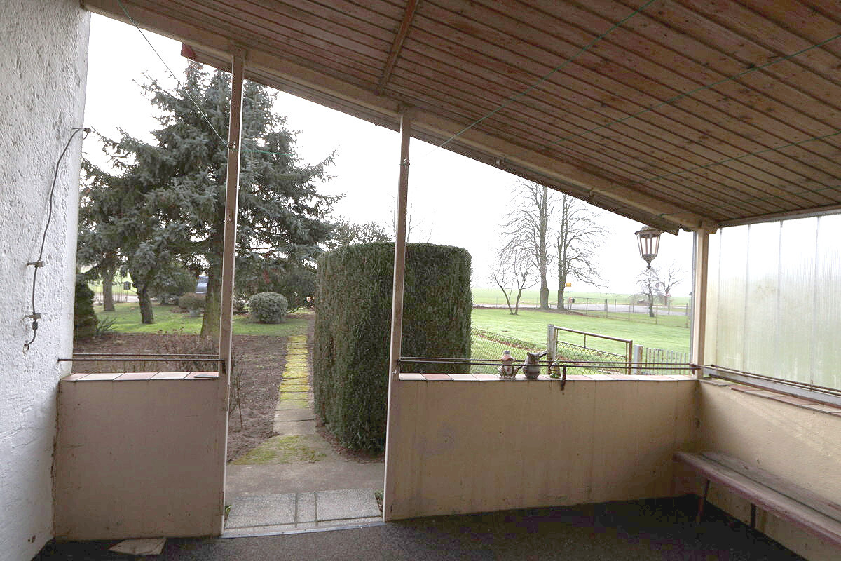 Die überdachte Terrasse